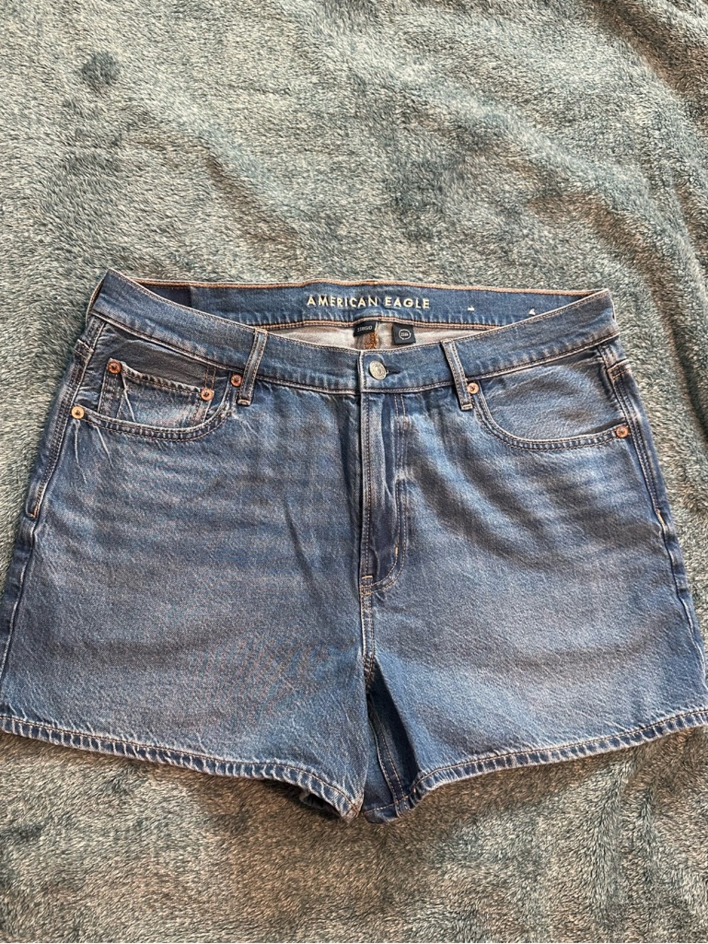American Eagle Outfitters Light Blue High-Rise Denim Shorts